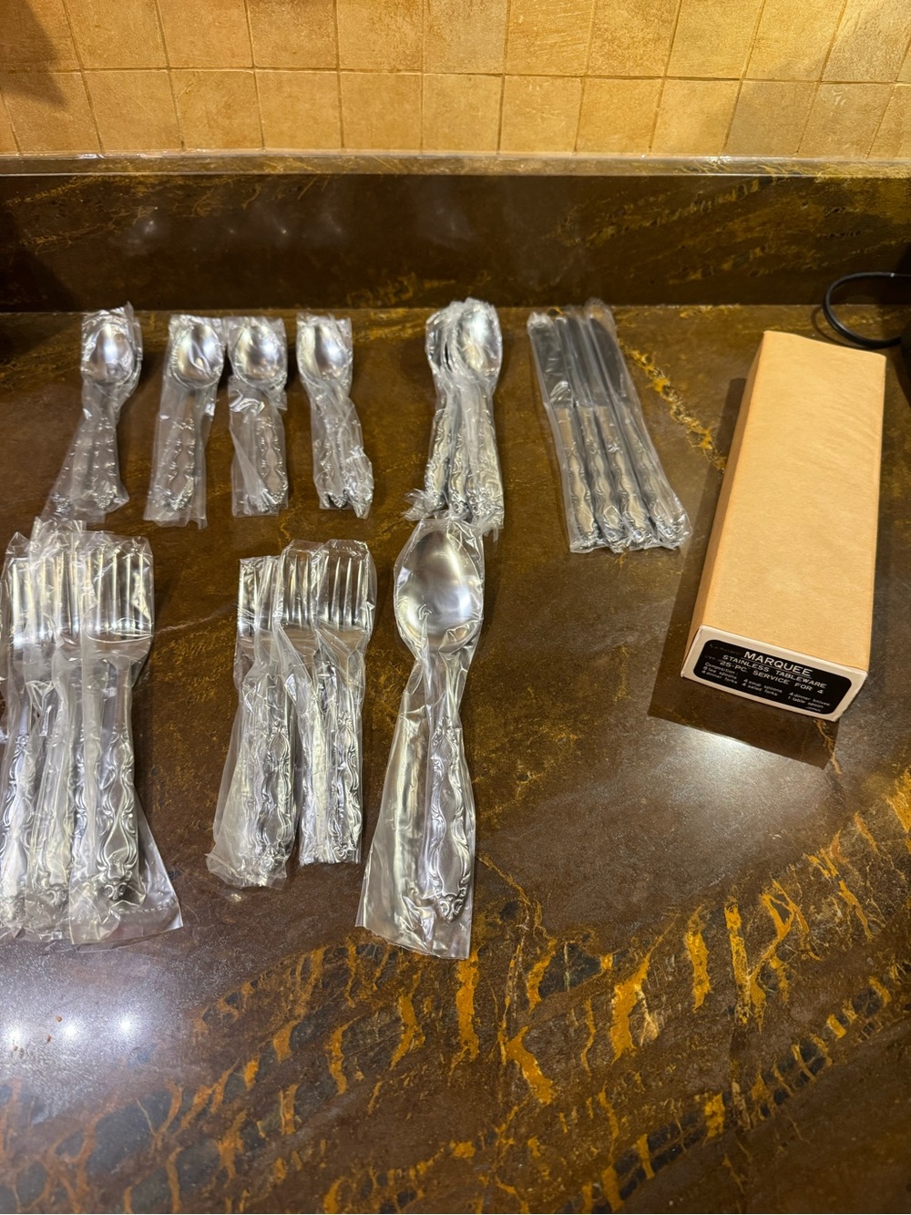 New National Stainless Japan Marquee Stainless Steel Flatware Set 25pc